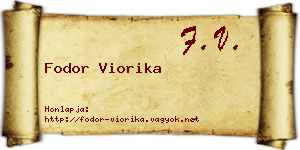 Fodor Viorika névjegykártya
